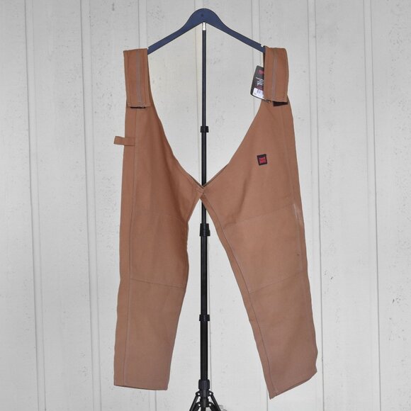 Tough Duck Brown Canvas Chaps Leg 34 Model 604946 New With Tag - Picture 1 of 5